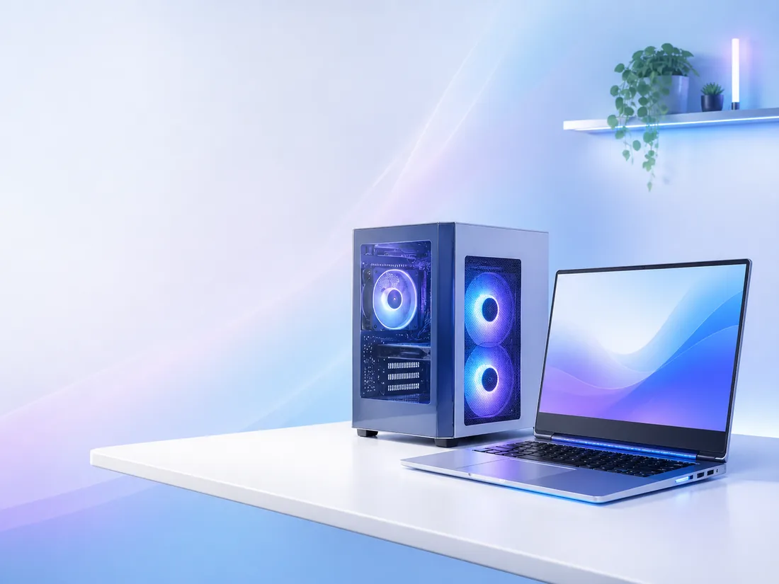 Beispielhafte PC-und-Laptop-Abbildung